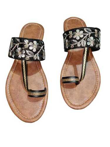 Bell Sleepar - Solid Black/Rose Gold Women Flats | Flat Heel, Bell Sole, Sizes IND-7 to IND-12, TPR Outsole, Ideal for Spring, Summer, Winter