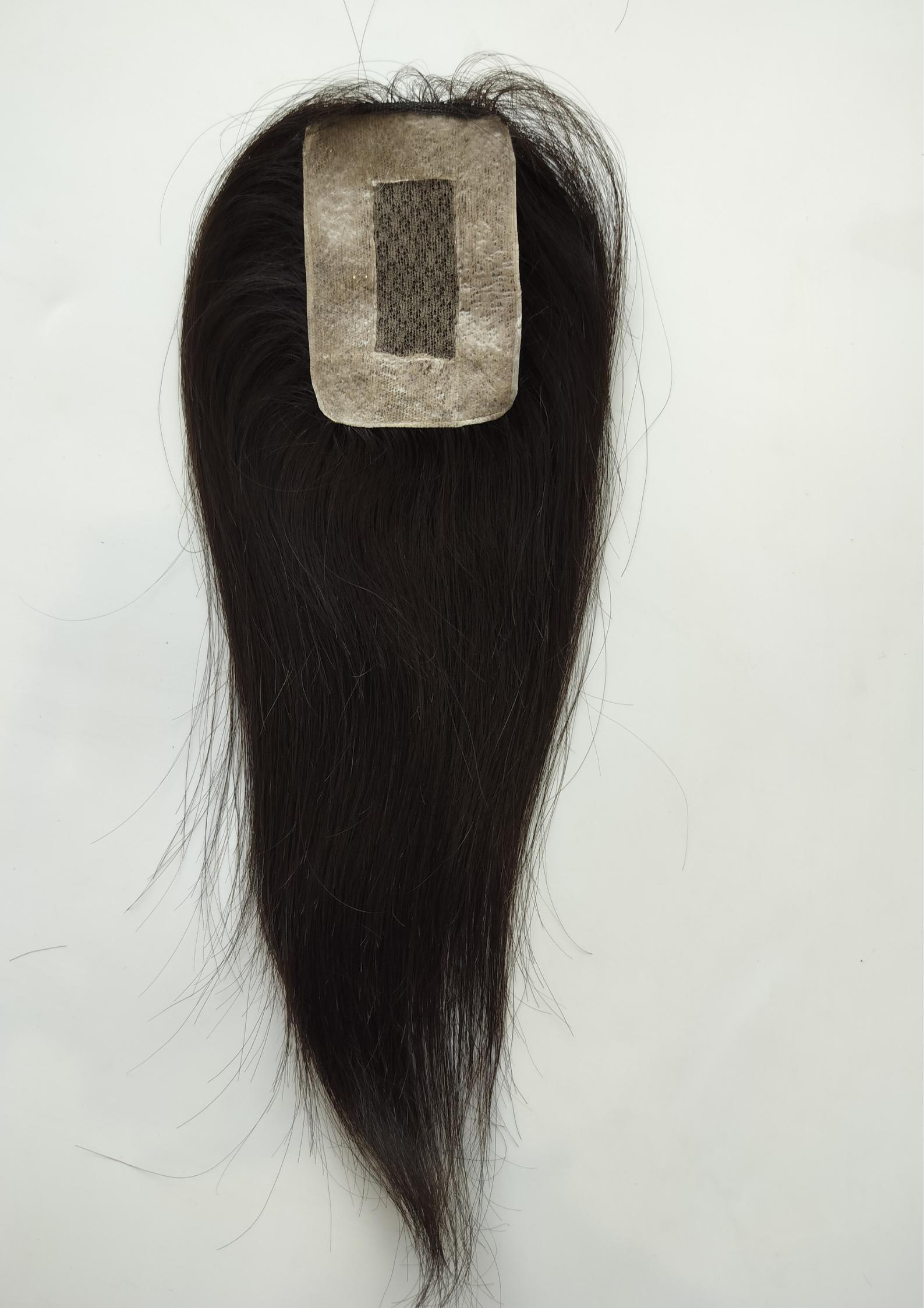 Virgin Remy 2x3 Natural Straight Human Hair Mirage Topper Short Length