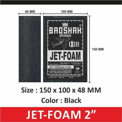 2 Inch Black Color Jet Foam Sponge - Characteristics: Light In Weight