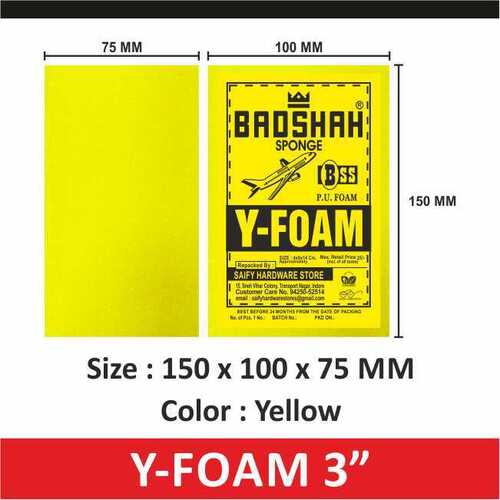 3 inch Yellow Color Y Foam Sponge