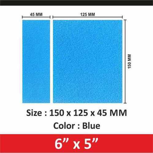 6 x 5inch Blue Color Foam Sponge