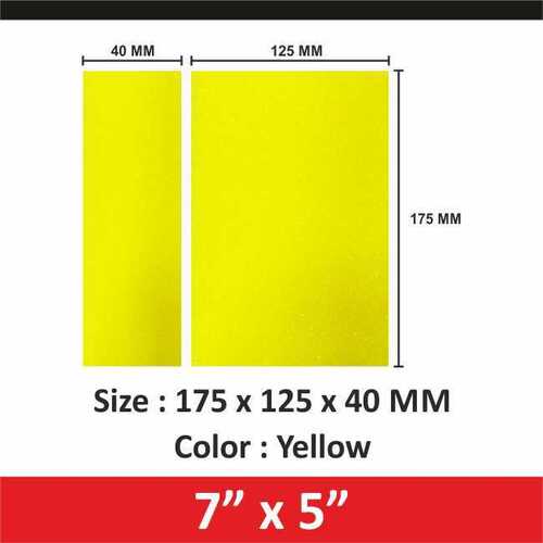 7 x 5 inch Yellow Foam Sponge