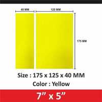 7 X 5 Inch Yellow Foam Sponge - Characteristics: Light In Weight