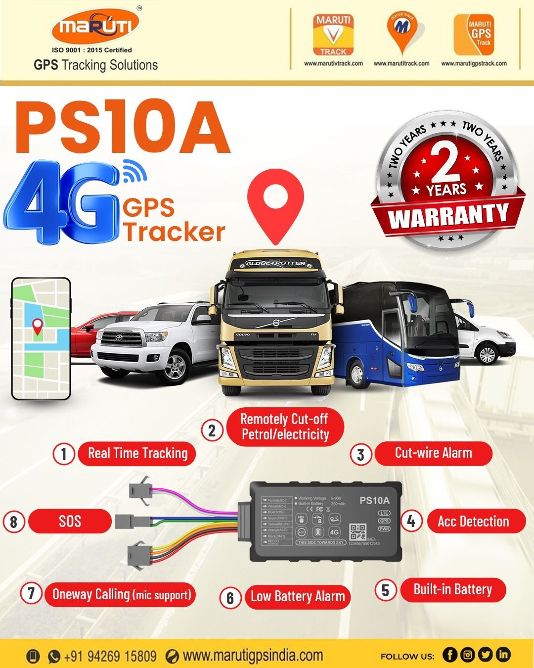 Wanway GS10A 4G GPS Tracker