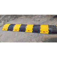 Rubber Speed Hump - 500 X 350 X 50 Mm | Durable, Eco-friendly, High Visibility Yellow And Black Design