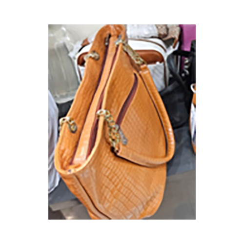 Croc-Embossed Shoulder Bag