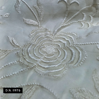 Allover Pattern Georgette Viscose Thread Embroidery Fabric - Attributes: Comfortable & Soft