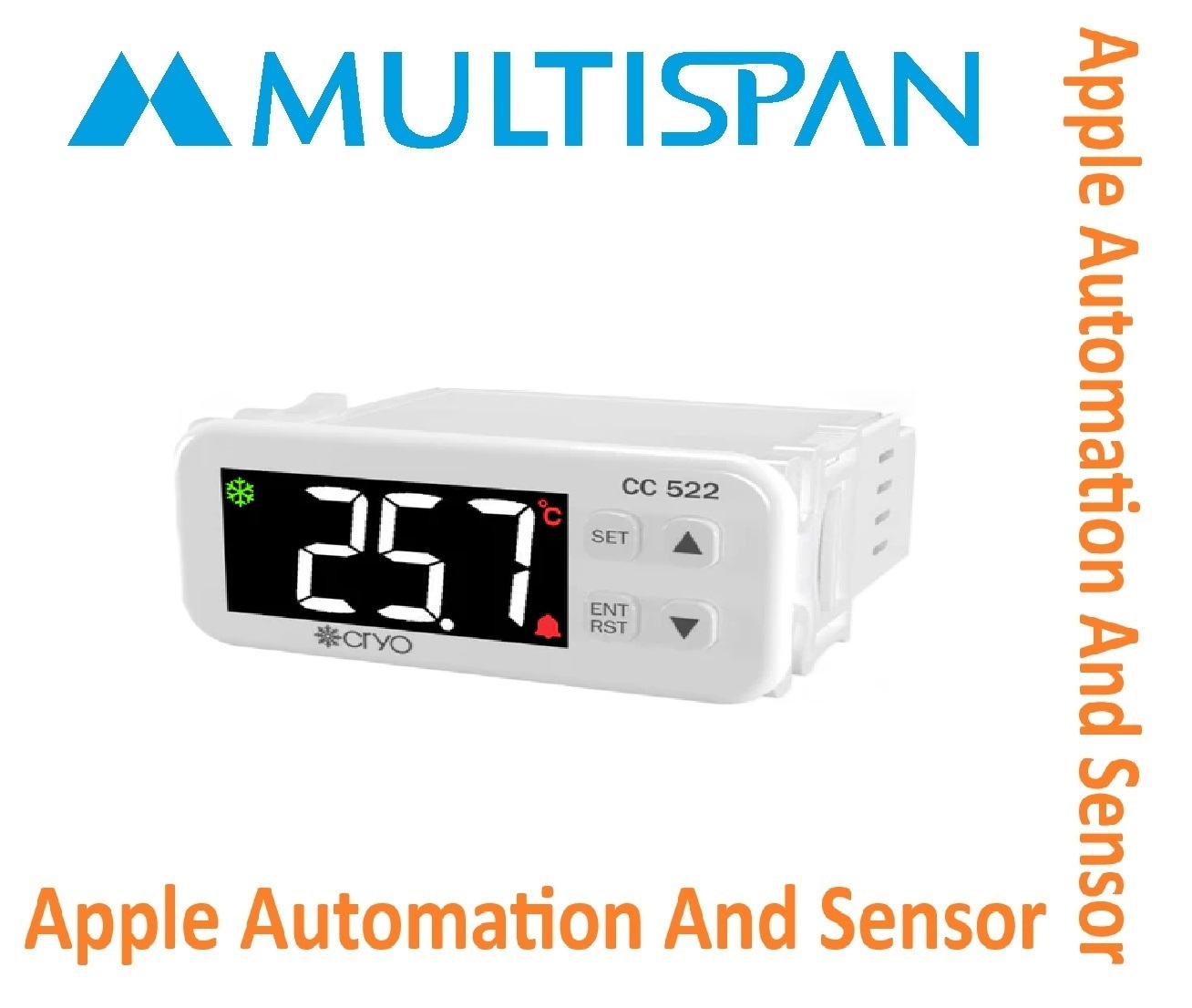 Cc-521 Multispan Cooling Controller - Temperature Control Unit, Single Display Pid, Dual Input Capability, Universal Input, 1 Year Warranty