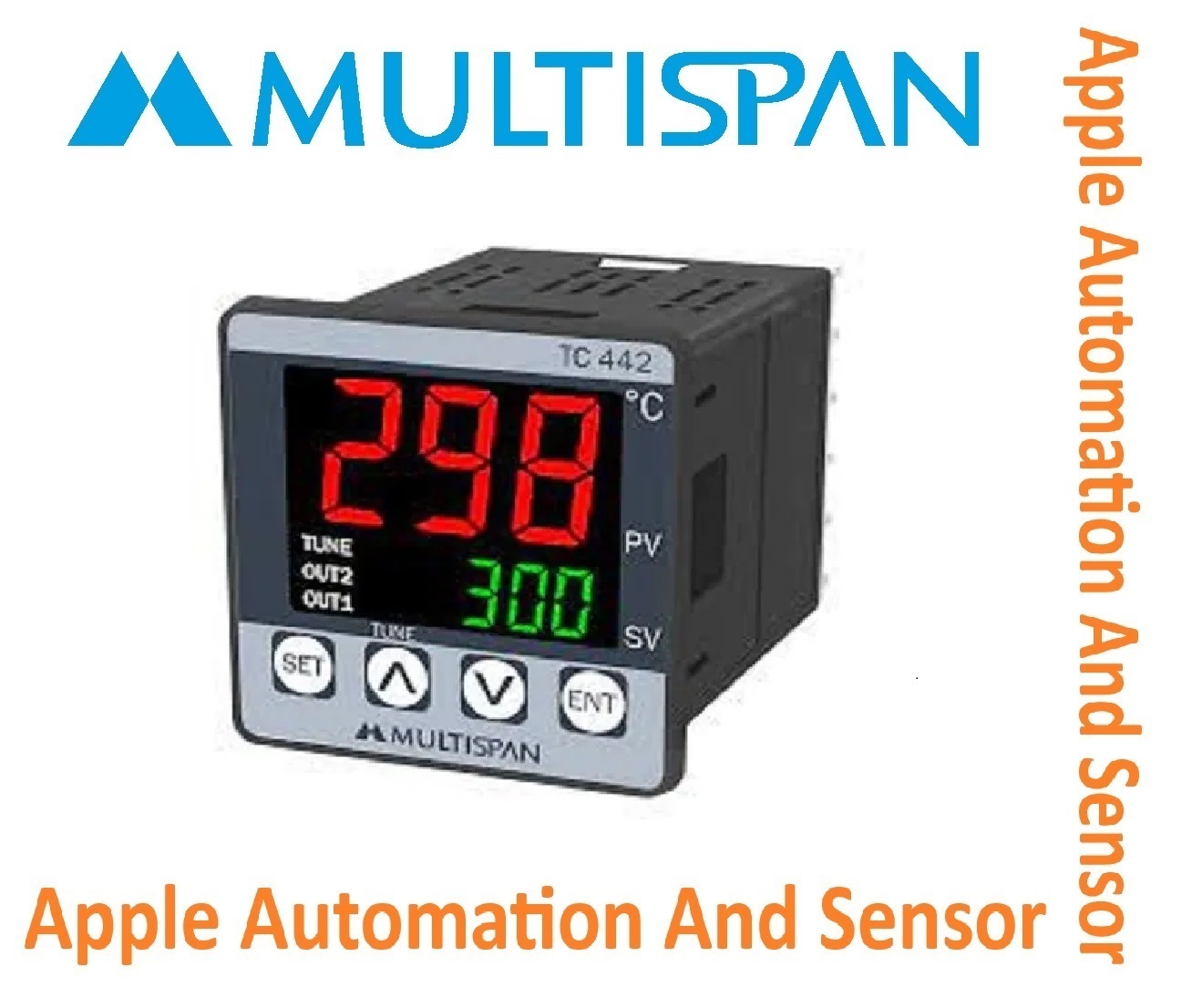 Tc-421p Multispan Double Display Fix Input Pid Controller - Universal Input & Output, Modular Design, Compact Size, Ideal For Temperature Control, 1 Year Warranty