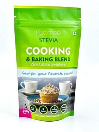 Kyomee Stevia Cooking & Baking Blend - 200g White Crystal Sugar Powder | Refined With 12 Months Shelf Life In Convenient Packet