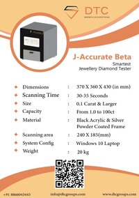 J-Accurate Beta Smartest Jewellery Diamond testing machine