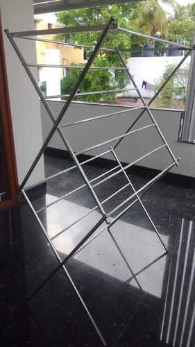 Stainless steel x model cloth drying  stands in Irungalur Trichy