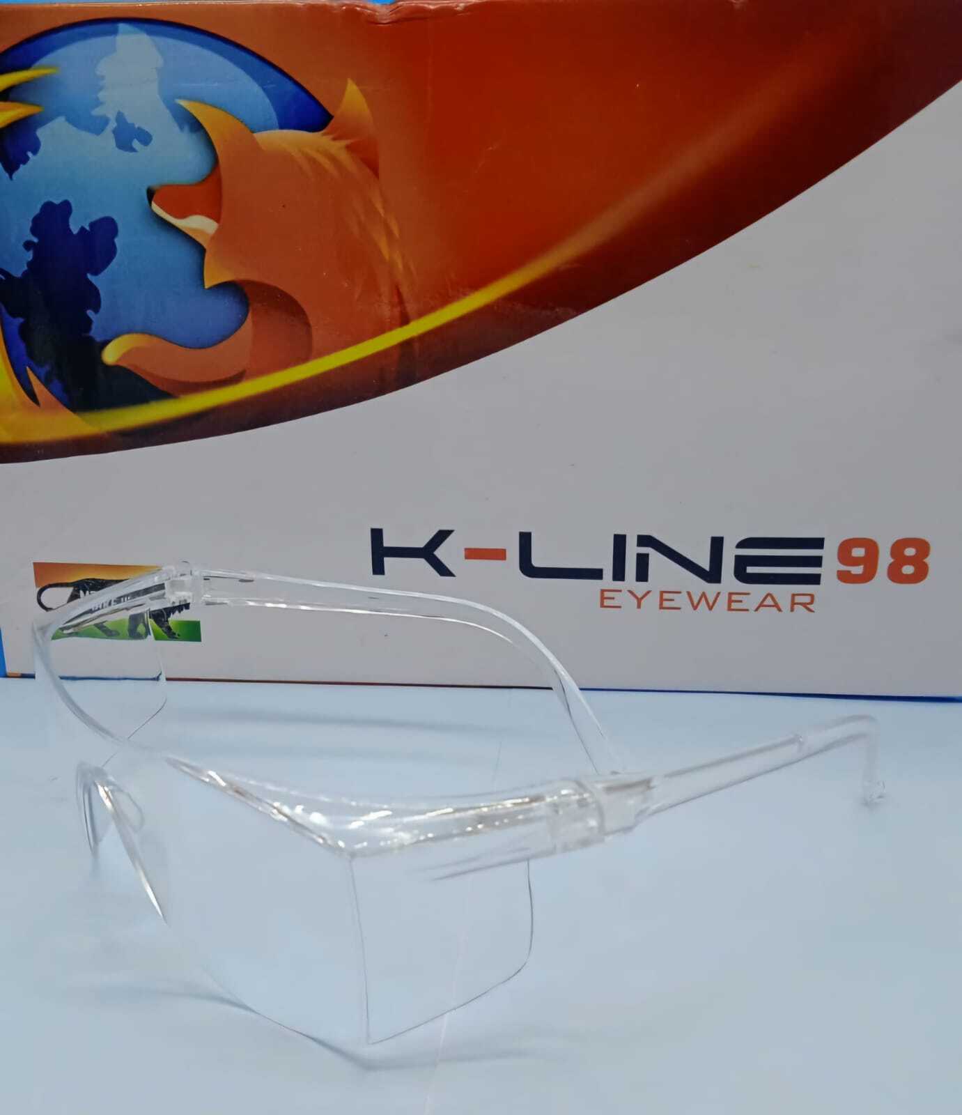 K Line 98 Safety Goggle - Polycarbonate, Universal Fit, Clear Color | Anti-fog, Scratch-resistant, Lightweight, Waterproof Eye Protection