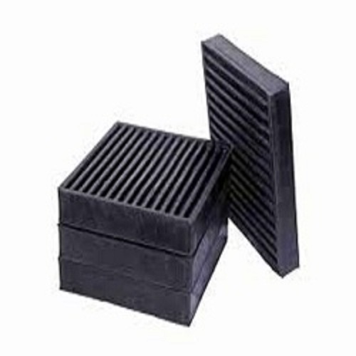 Grooved Rubber Pads - Color: Black