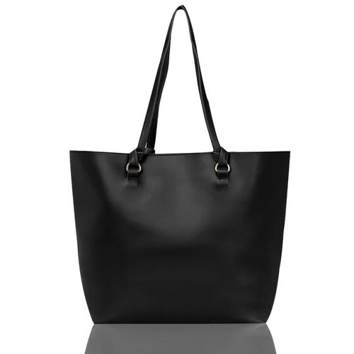 Women Tote Bag Black - Design: Plain