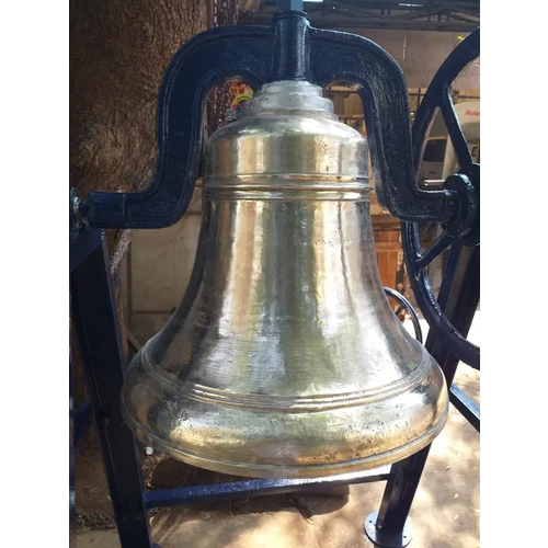 Brass Church Bells - 800 Kg, Polished Finish, Engraved Design, Indian Style, Ideal for Religious Establishments