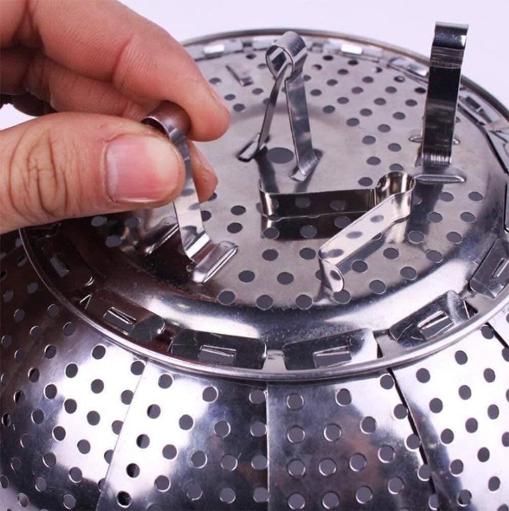 Vegetable Steamer Basket - Stainless Steel, 10x5x10 | Adjustable Steam Control, Rapid Heat-up Technology, Compact And Lightweight Design