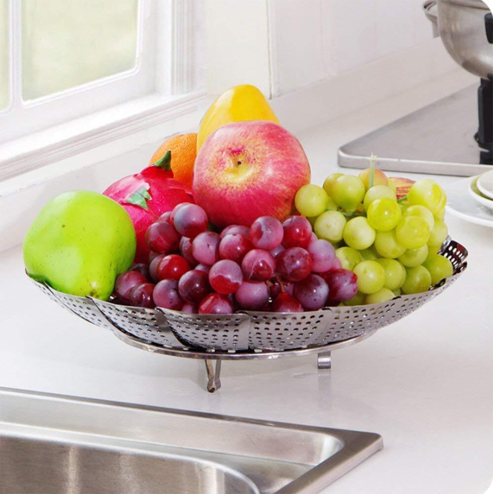 Vegetable Steamer Basket - Stainless Steel, 10x5x10 | Adjustable Steam Control, Rapid Heat-up Technology, Compact And Lightweight Design