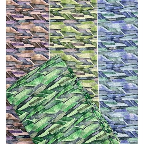 Digital Print Fabric With Sequence Embroidery For Garment