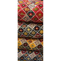 Reyon Foil Print With Sequence  Fabric - Attributes: Washable