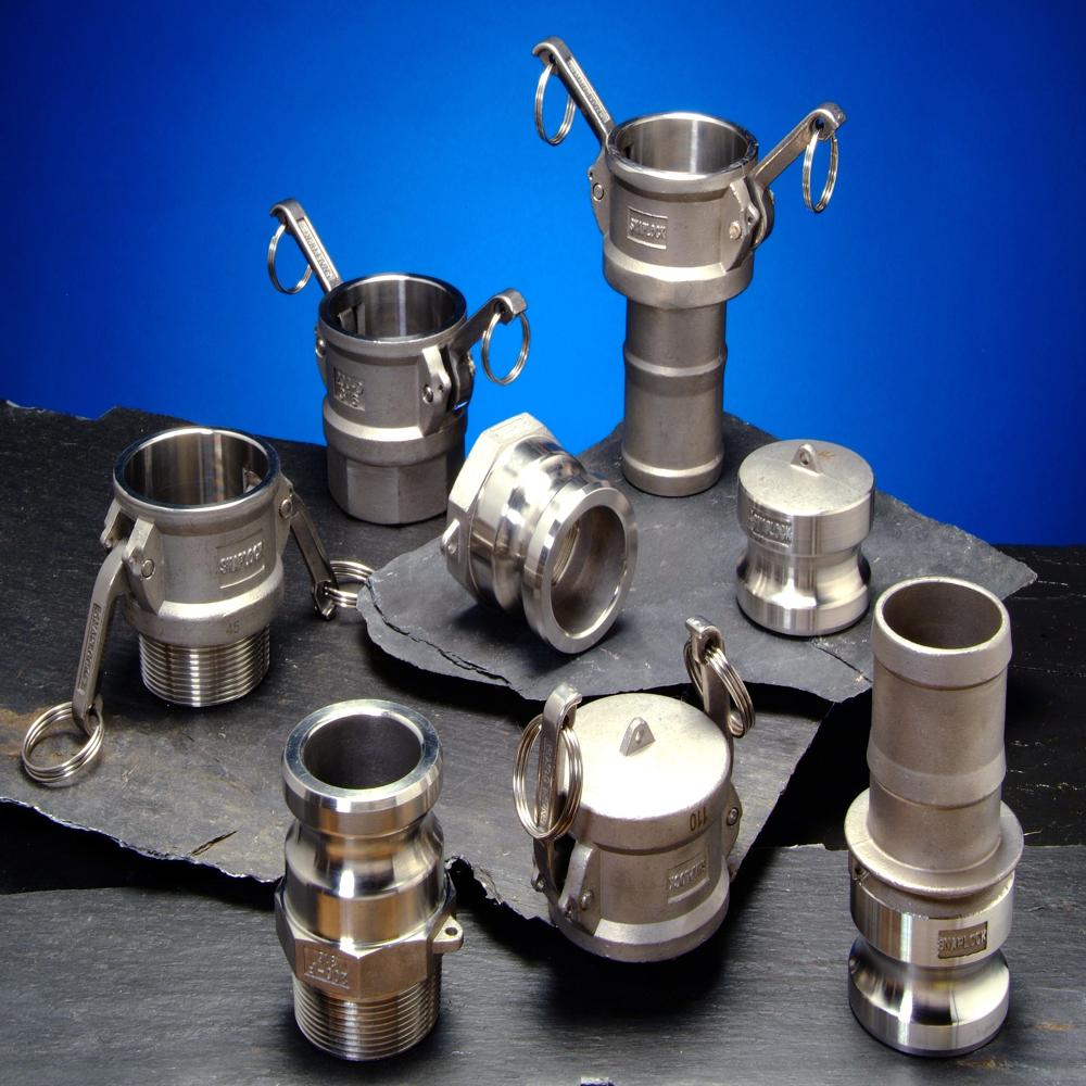Cam Lock Coupling Fitting - Stainless Steel 2 Inch Silver Color Round Shape Ideal for Hydraulic Pipe Applications Weighs 500g