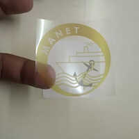 Transparent Sticker - Durable Pvc Material , Round Shape, Transparent Color, Custom Design Printing For Effective Advertising 