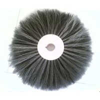 Hydraulic Broomer Brush - Stainless Steel, Medium Soft Bristle Nylon & Pvc , Black Color For Effective Cleaning