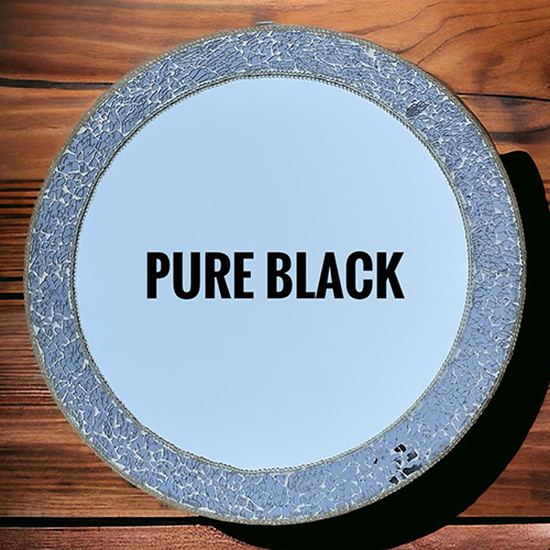 Pure Black Mosaic Design Mirror