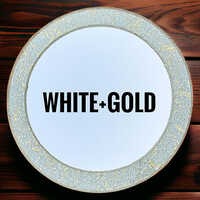 White Gold Mosaic Design Mirror - Application: Home