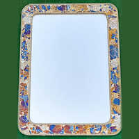 Stylish Rectangular Shape Mosaic Design Mirror - Application: Home