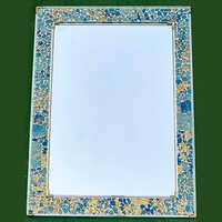 Rectangular Shape Mosaic Design Mirror - Application: Home