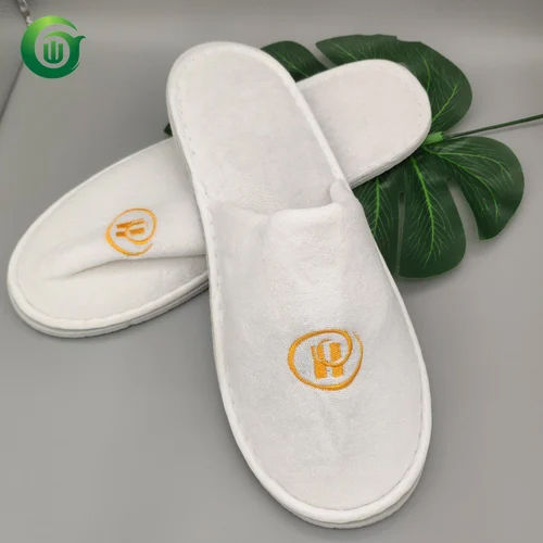 Terry Bathroom Slipper - Color: White