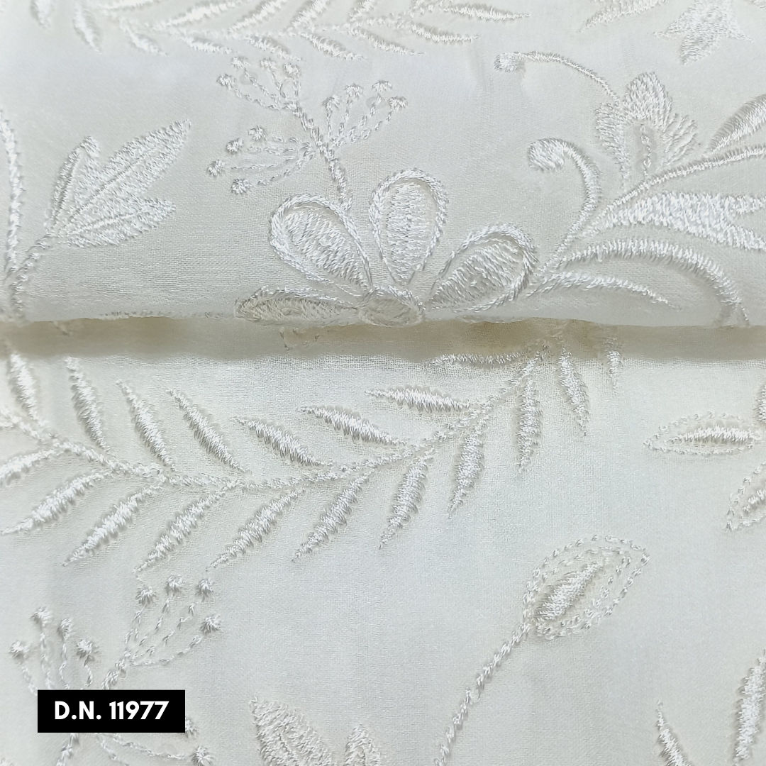 Floral Allover Embroidery Fabric A Versatile Choice for Elegant Garments