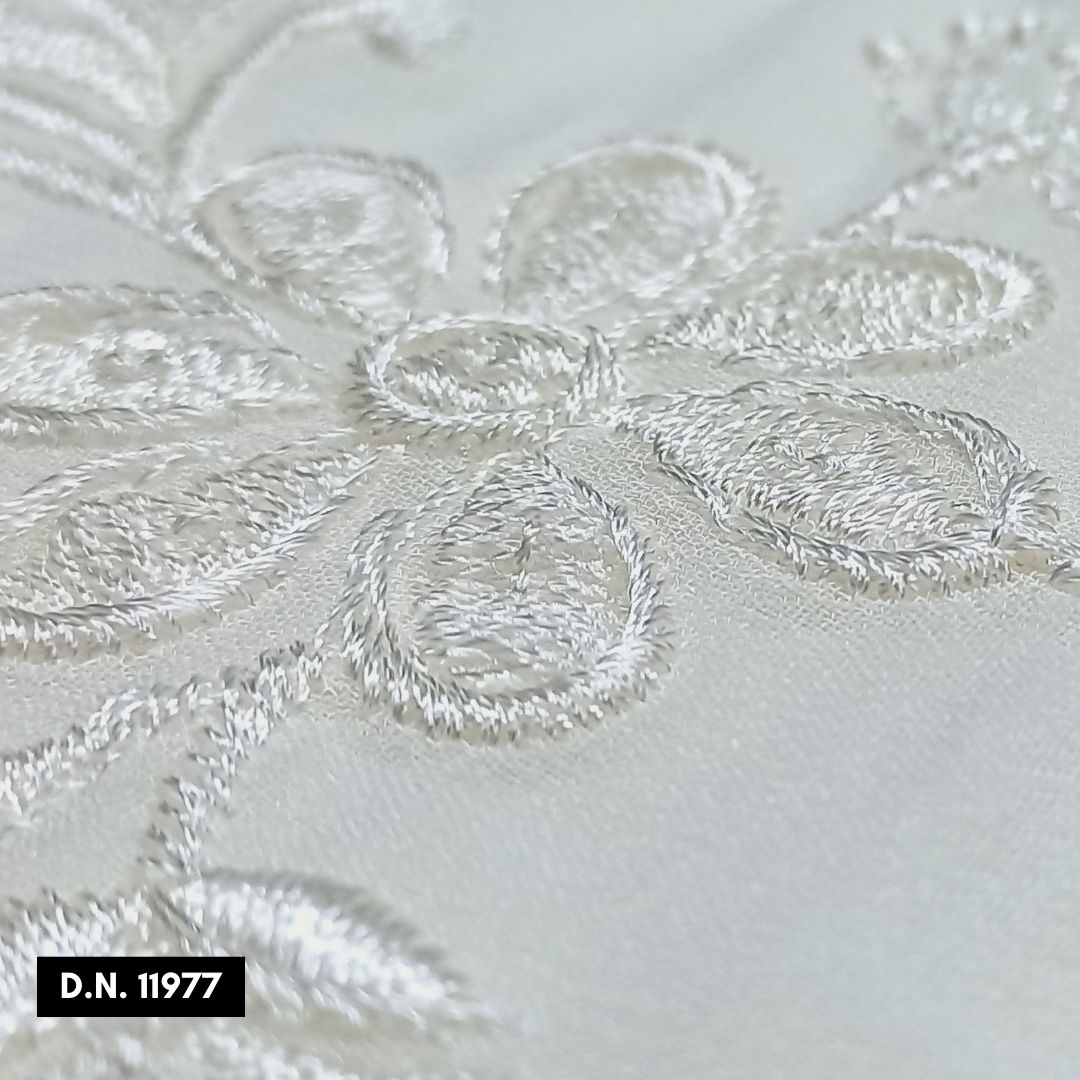 Floral Allover Embroidery Fabric A Versatile Choice for Elegant Garments