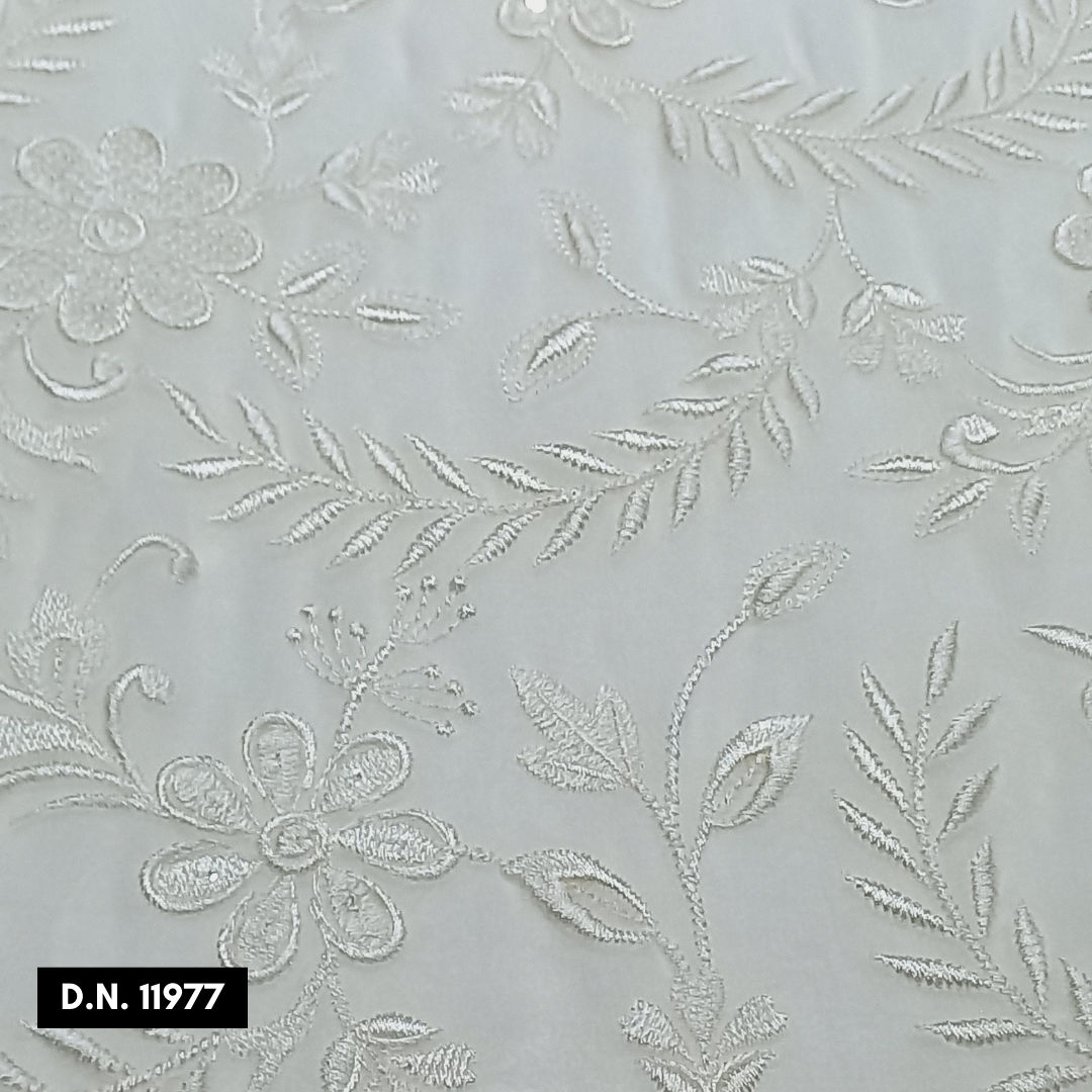 Floral Allover Embroidery Fabric A Versatile Choice for Elegant Garments