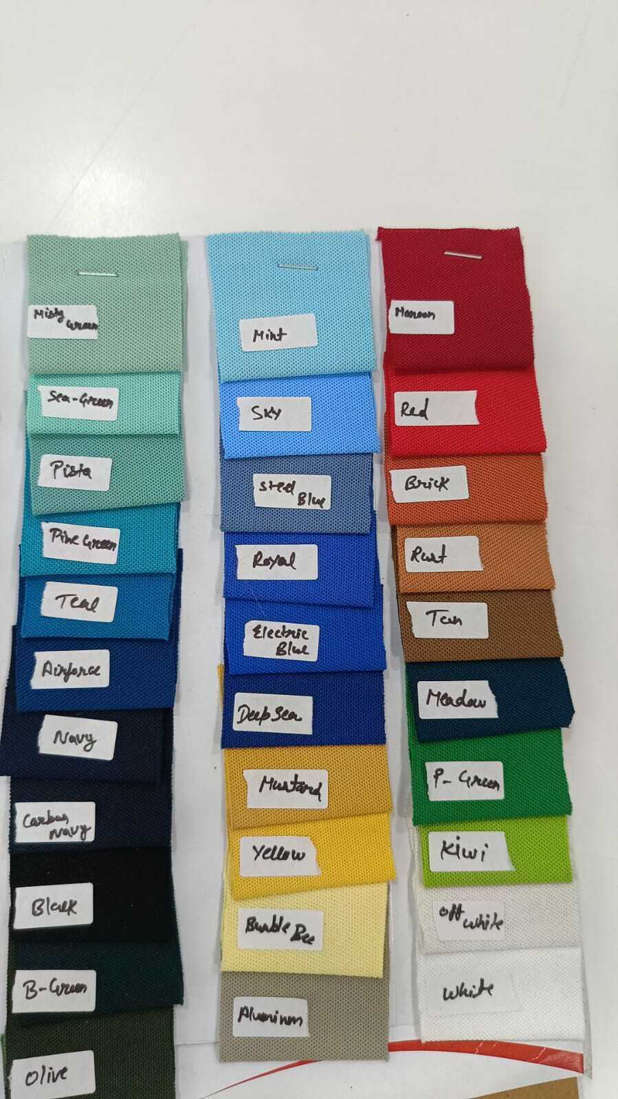 Spun Matty Fabric - Color: Green