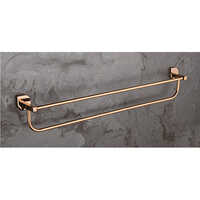 Brass Towel Rod - Standard Size | Glossy Golden Finish, Durable Metal Design