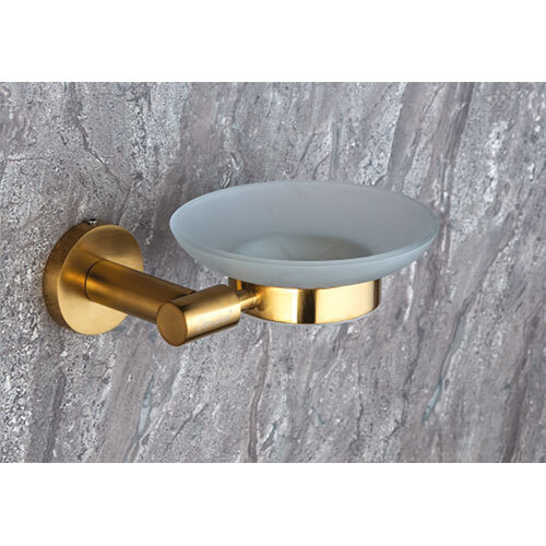Sp-009 Glass Soap Dish - Color: Golden