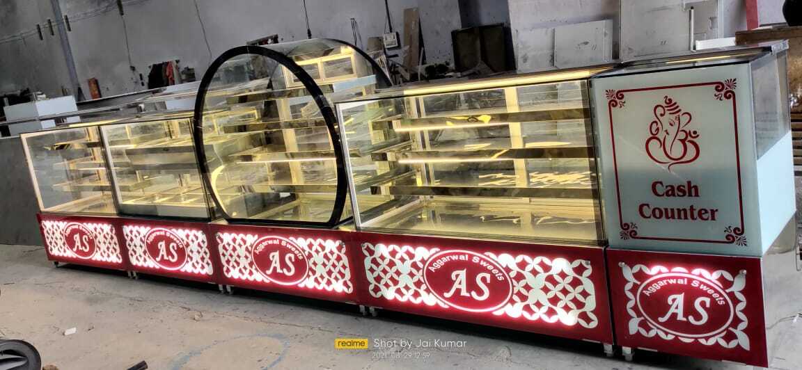 Designer Glass Sweet Display Counter