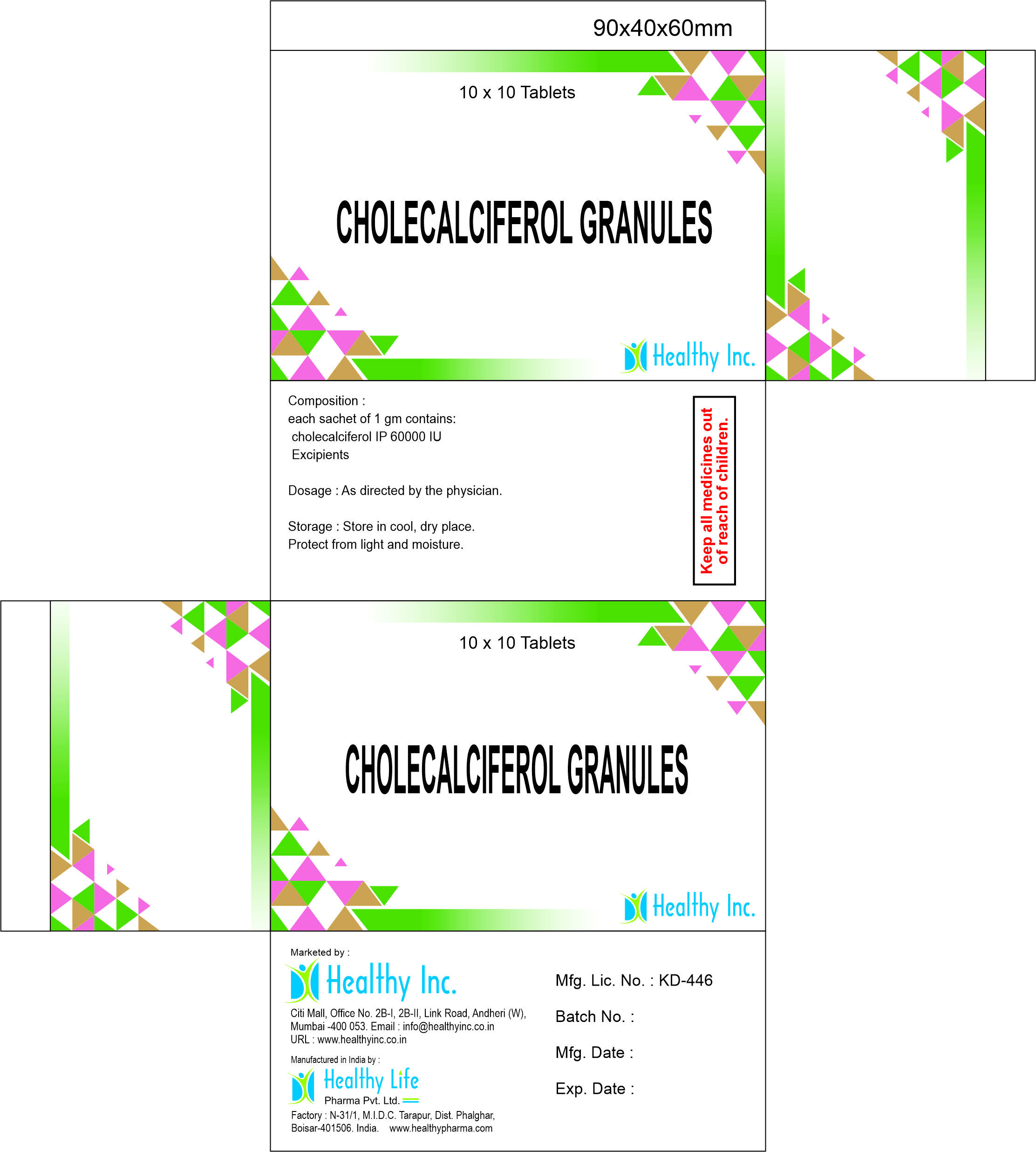 Cholecalciferol Granules 1 Gm 60000 Iu