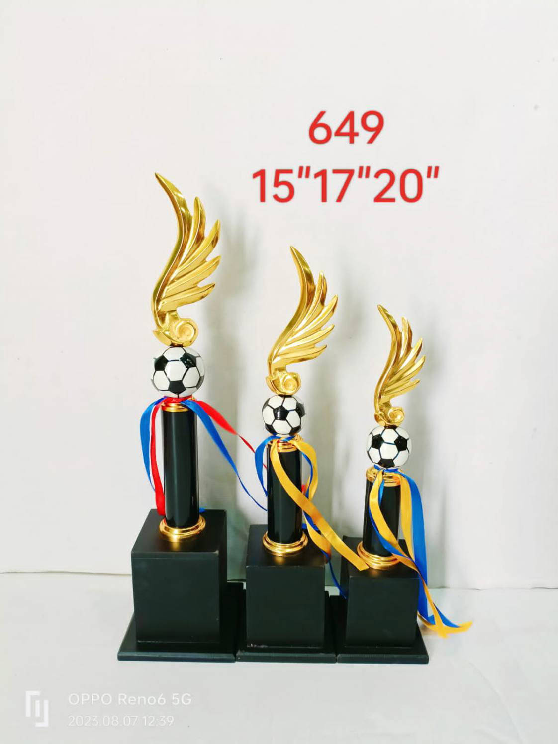 Metal Football Trophy Award #649