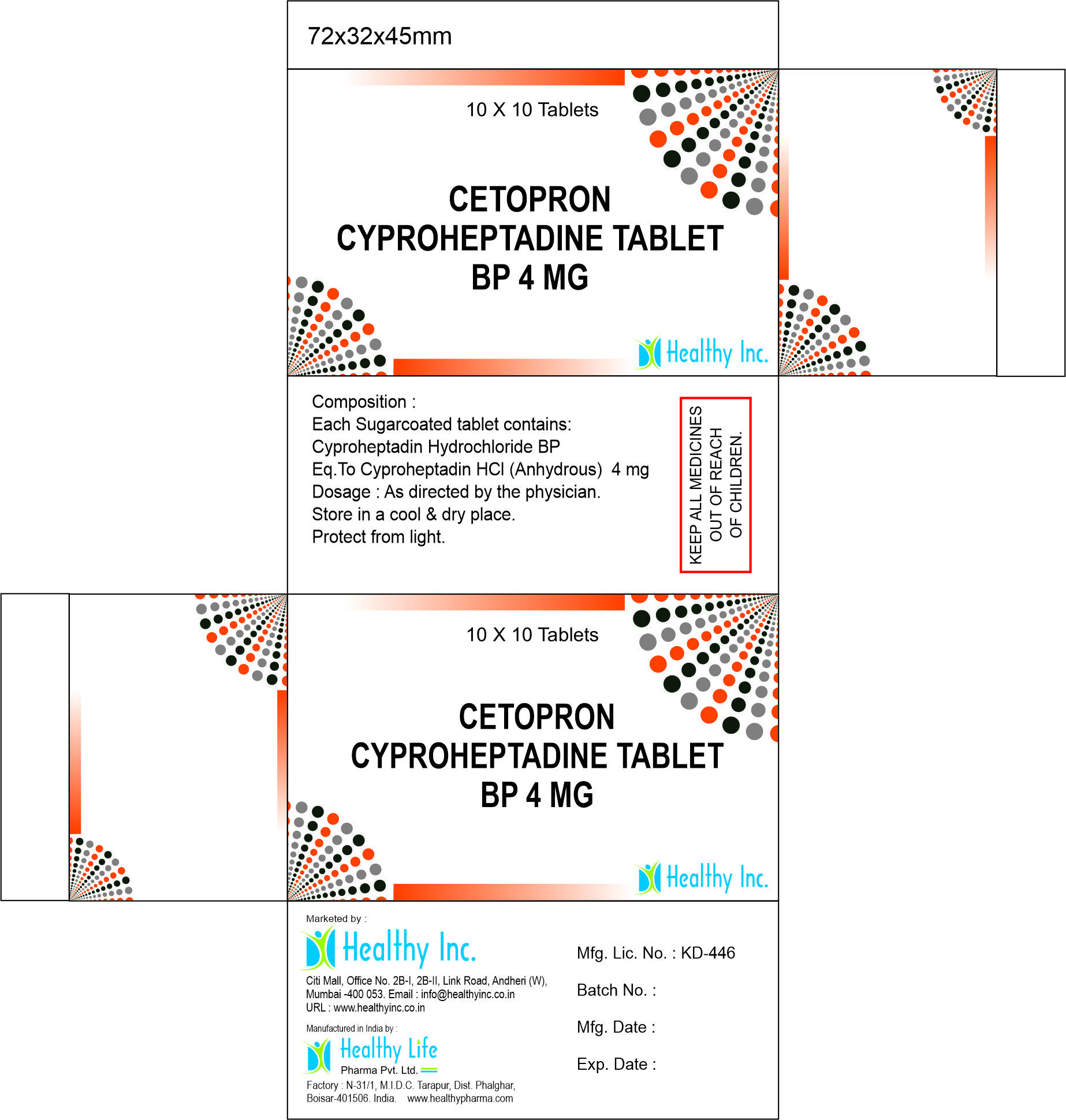 Cyproheptadine Tablet 4mg