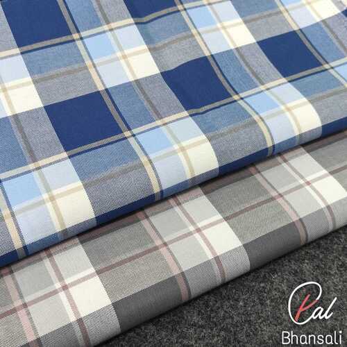 100% Cotton Check Shirting Fabrics