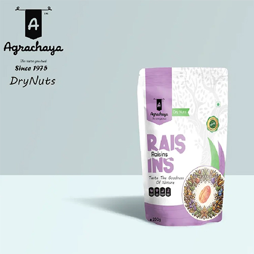 Organic Dry Raisins - 250 Grams Natural Size | Long Shelf Life up to 24 Months