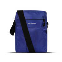 Nylon Crossbody Sling Pouch Bag - Waterproof, Various Sizes Available, Dark Blue, Adjustable Strap, 3 Compartments, 2 Pockets, Zip Closure