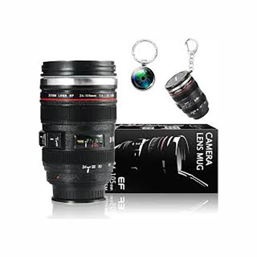 Camera Lens Coffee Mug - Color: Black