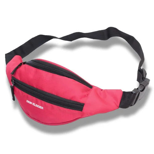 Waist Pack Travel Handy Hiking Zip Pouch Document Money Phone Belt Sport Bag Bum Bag - Color: Red