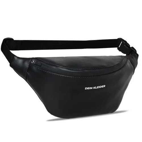 Vegan Leather Waist Pack Midnight Black