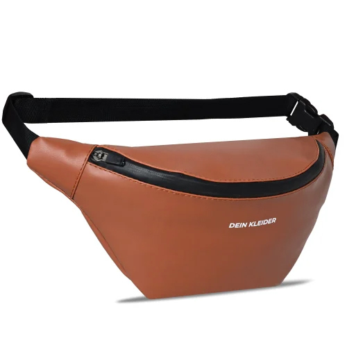 Vegan Leather Waist Pack Dark Tan