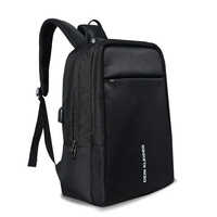 Gensis Tech Anti Theft Number Lock Backpack Bag - Color: Black